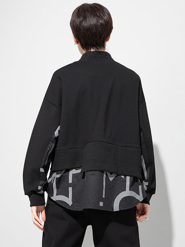 Original Split-Joint False Two Sweatshirt Tops