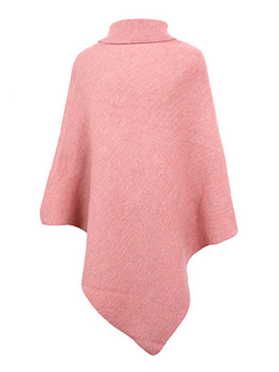Casual 7 Colors High-Neck Sweater Cape