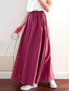 A-Line Loose Elasticity Solid Color Skirts Bottoms