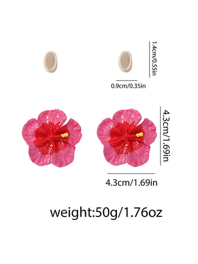 Flower Shape Earrings 3Pcs Accessories + Rings Accessories