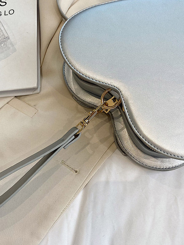 Heart Shape Split-Joint Zipper Bags Crossbody Bags Handbags