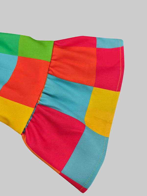 Loose Three-Quarter Sleeves Buttoned Plaid Lapel Outerwear