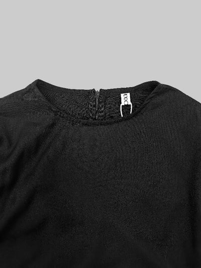 Cape High-Low Pleated Solid Color Split-Joint Round-Neck Evening Dresses Maxi Dresses