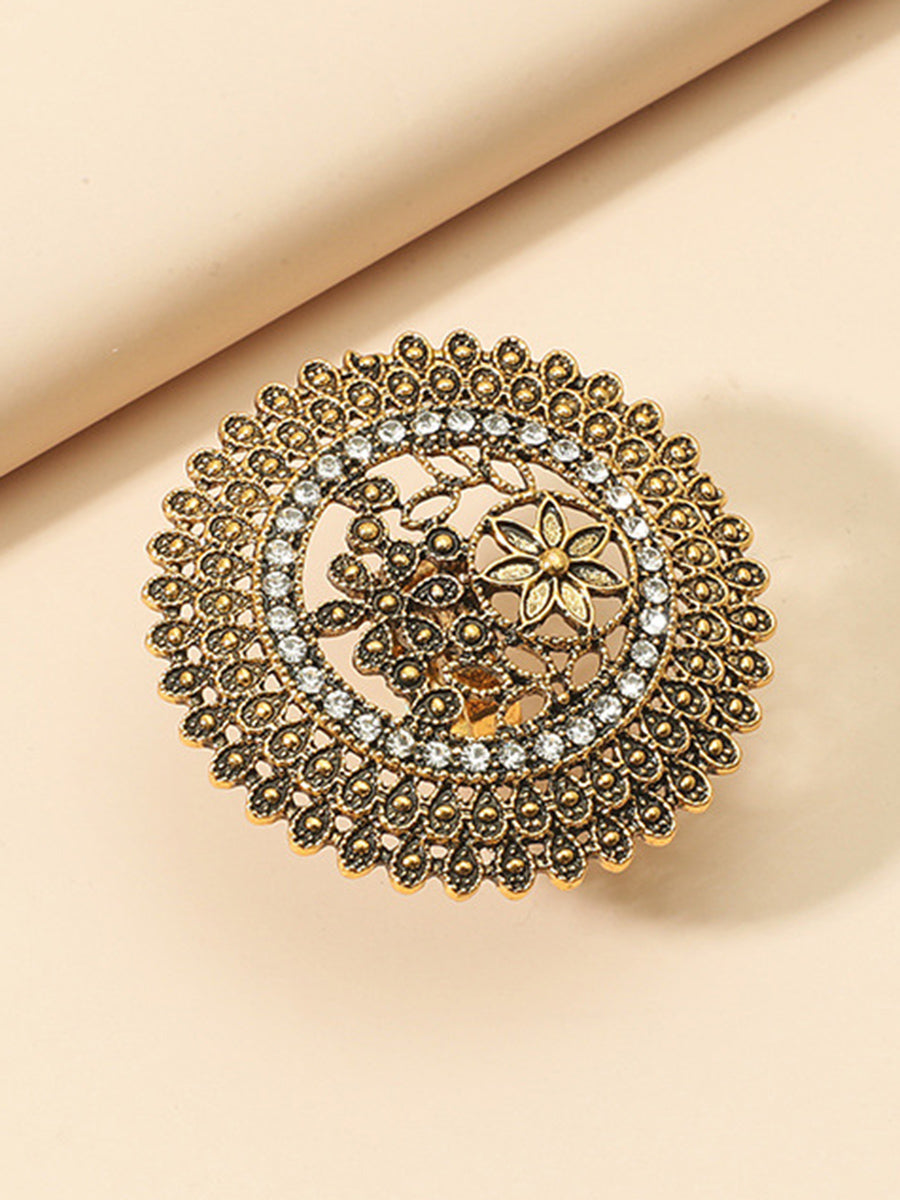 Flower Shape Geometric Hollow Rings Accessories