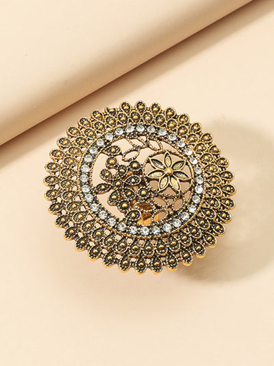 Flower Shape Geometric Hollow Rings Accessories