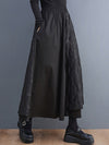 A-Line Loose Asymmetric Elasticity Jacquard Solid Color Skirts Bottoms