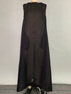 A-Line Loose Pockets See-Through Solid Color Round-Neck Cover-Up Midi Dresses