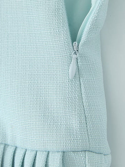 Loose No Belt Pleated Solid Color Skirts Bottoms