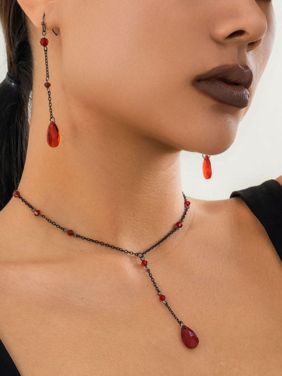 Geometric Tasseled Drop Earrings