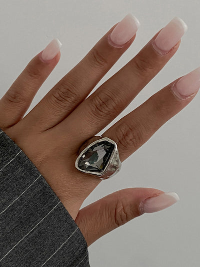 Geometric Rhine Stones Rings Accessories