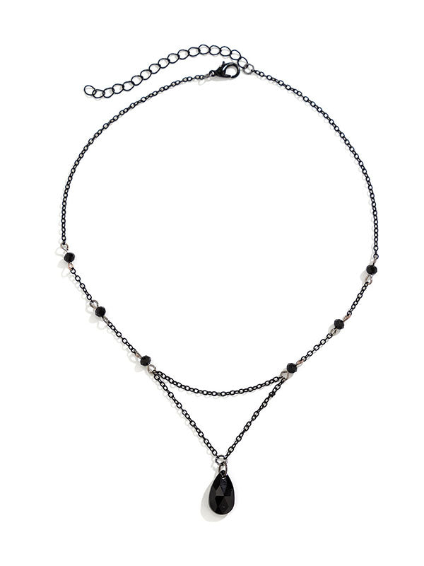 Double Layered Geometric Necklaces Accessories