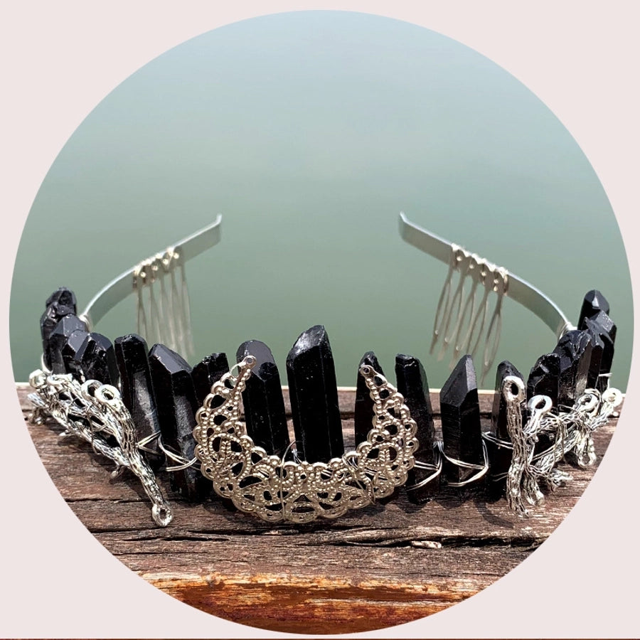 fashion moon crown alloy hollow out crown