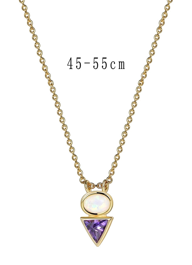 Copper Brass 18K Gold Plated Inlay Tortoise Geometric Animal Artificial Gemstones Zircon Necklace