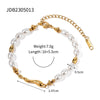 Elegant Geometric Stainless Steel Beaded Chain Bracelets In Bulk