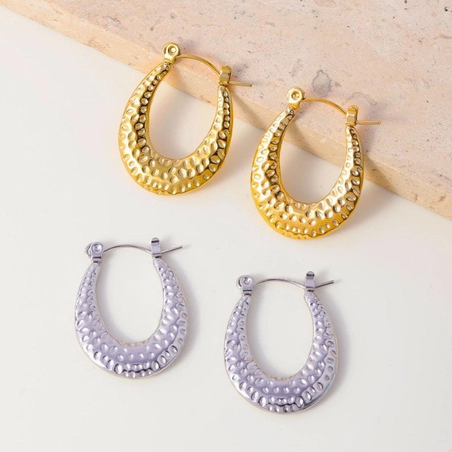 1 Pair Streetwear Geometric 304 Stainless Steel 18K Gold Plated Earrings