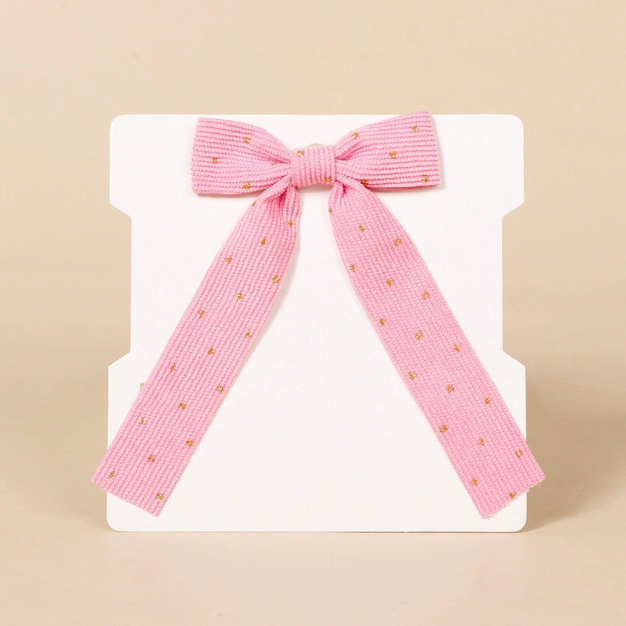 sweet bow knot corduroy hair clip