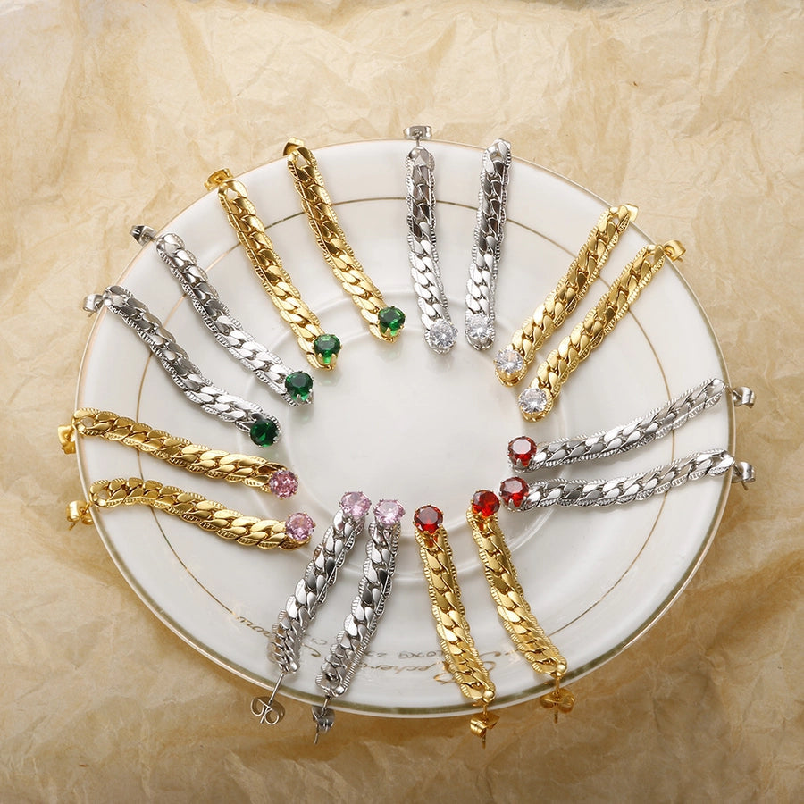 Jewelry Casual Simple Style Geometric 304 Stainless Steel Plating Bracelets Earrings Necklace