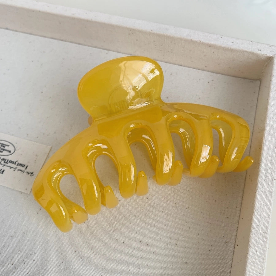 Women's Korean Style IG Style Solid Color Injection Molding Hair Claws