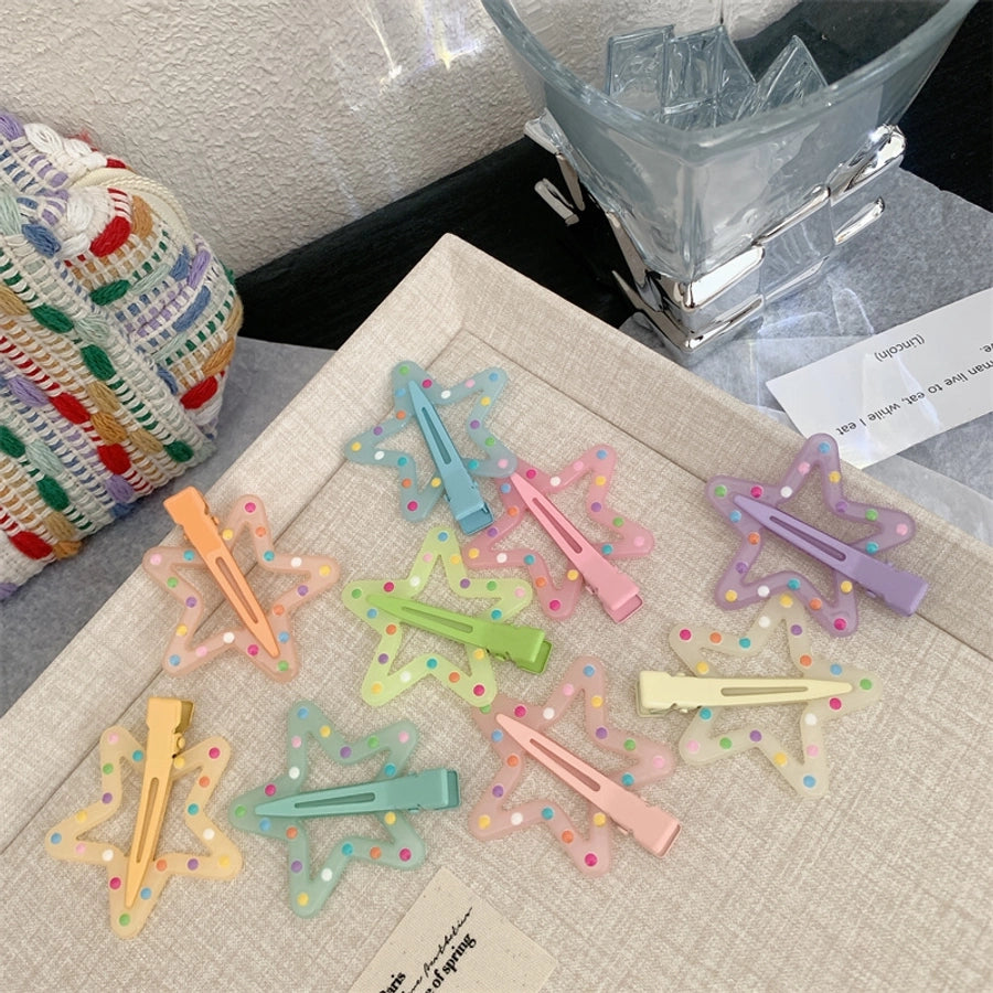 Women's Korean Style Star Resin Hair Clip