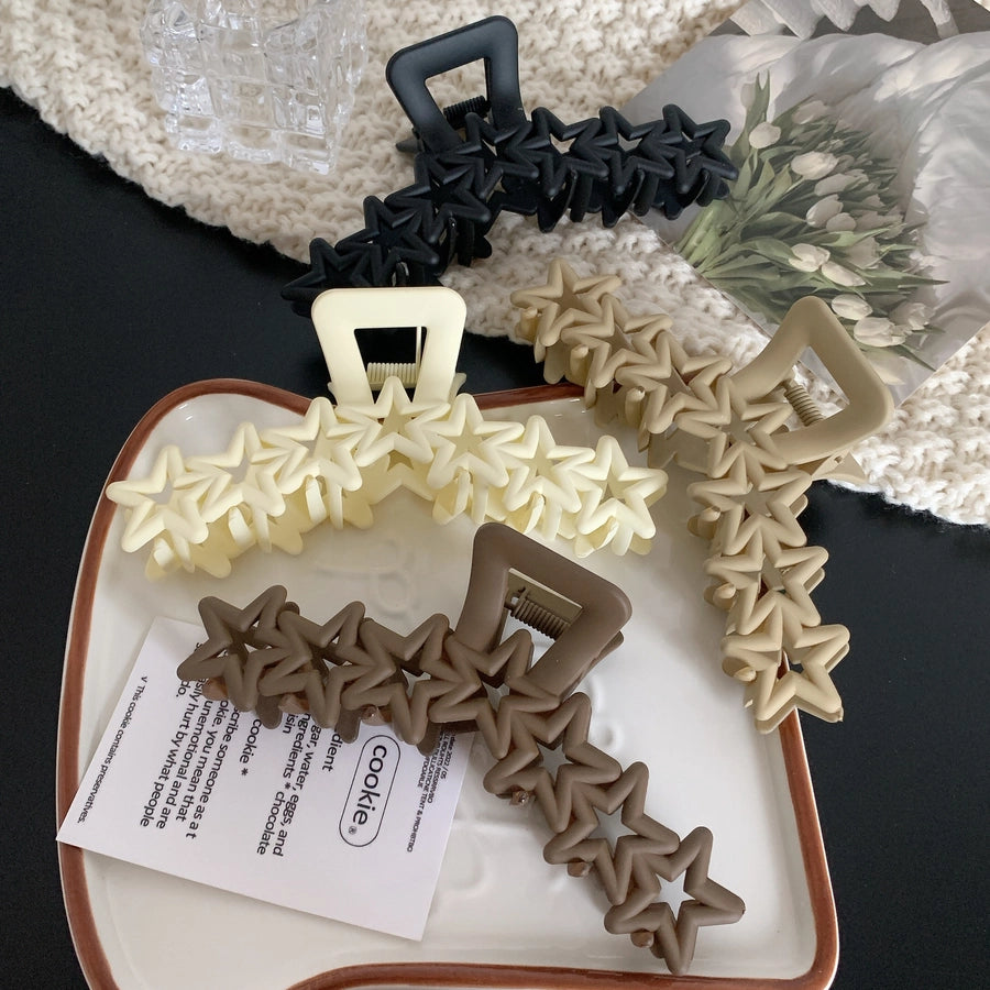 women's basic pentagram plastic hair claws