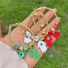 Copper Inlay Devil's Eye Zircon Bracelets