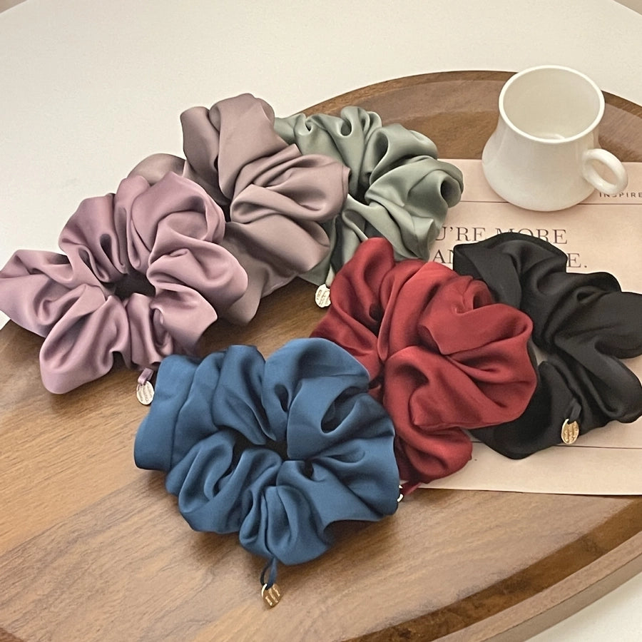 High-grade high-quality satin large intestine hair ring temperament fat intestine ring Korean style hair rope simple head rope women's headdress