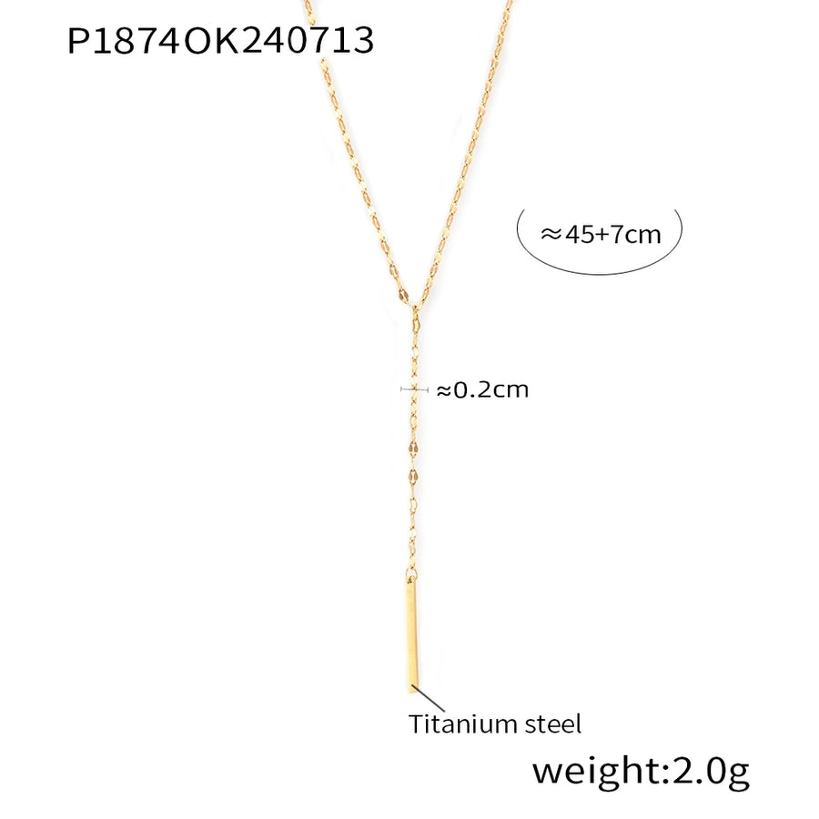 Jewelry Exaggerated Vacation Simple Style Circle Titanium Steel Pendant Necklace Necklace