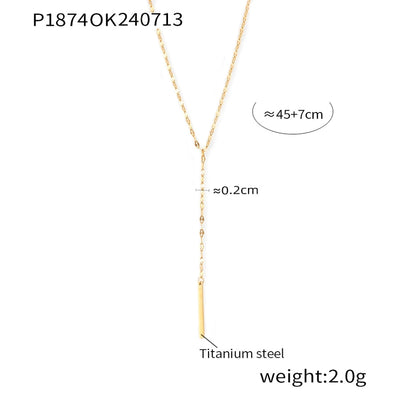 Jewelry Exaggerated Vacation Simple Style Circle Titanium Steel Pendant Necklace Necklace