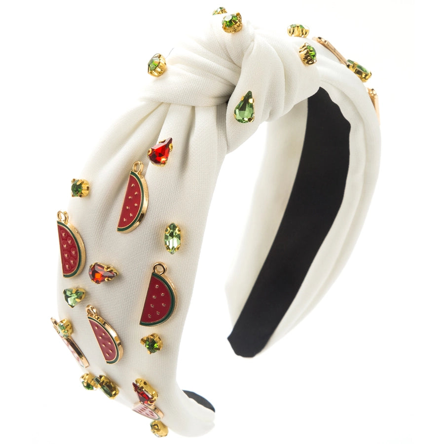 Women's Casual Vacation Classic Style Strawberry Watermelon Banana Alloy Glass Inlay Rhinestones Glass Hair Band