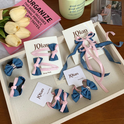 Women's IG Style Bow Knot Cloth Hair Clip
