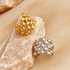 Jewelry Casual Retro Simple Style Round 201 Stainless Steel 18K Gold Plated Plating Adjustable Ring