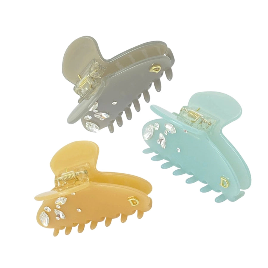 Women's Elegant Modern Style Geometric Acetic acid sheets Inlay Rhinestones Hair Clip Hair Claws