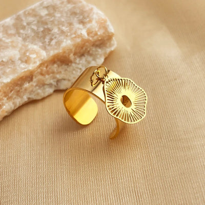 Jewelry Retro Bow Knot 304 Stainless Steel Gold Plated Plating Rings Earrings Jewelry Set