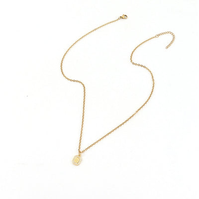 201 Stainless Steel Copper Letter Pendant Necklace