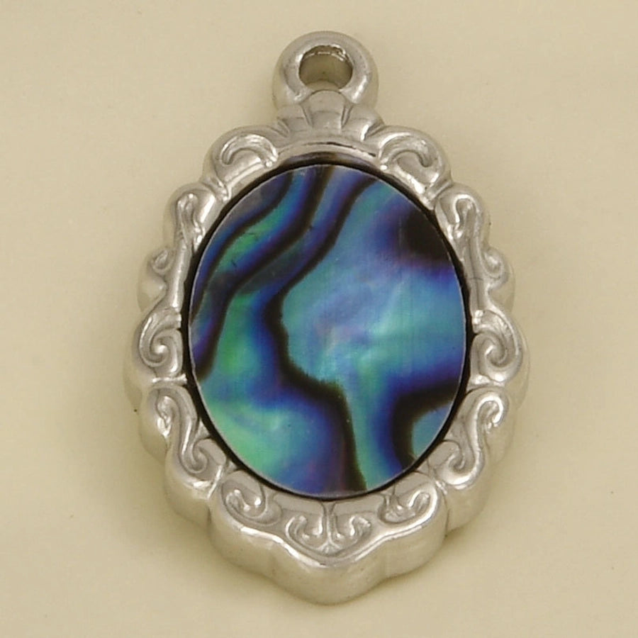 Jewelry Vintage Style Classic Style Oval 304 Stainless Steel Shell Abalone Shell 18K Gold Plated Irregular Plating Pendant Necklace