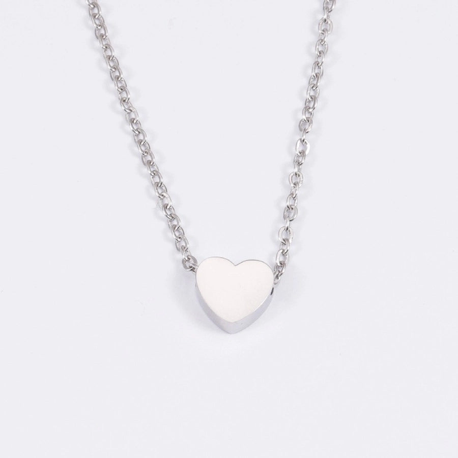 Jewelry IG Style Simple Style Commute Heart Shape 304 Stainless Steel 18K Gold Plated Plating Pendant Necklace