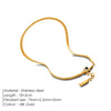 IG Style Cool Style Korean Style Solid Color 304 Stainless Steel 18K Gold Plated White Gold Plated Bracelets In Bulk