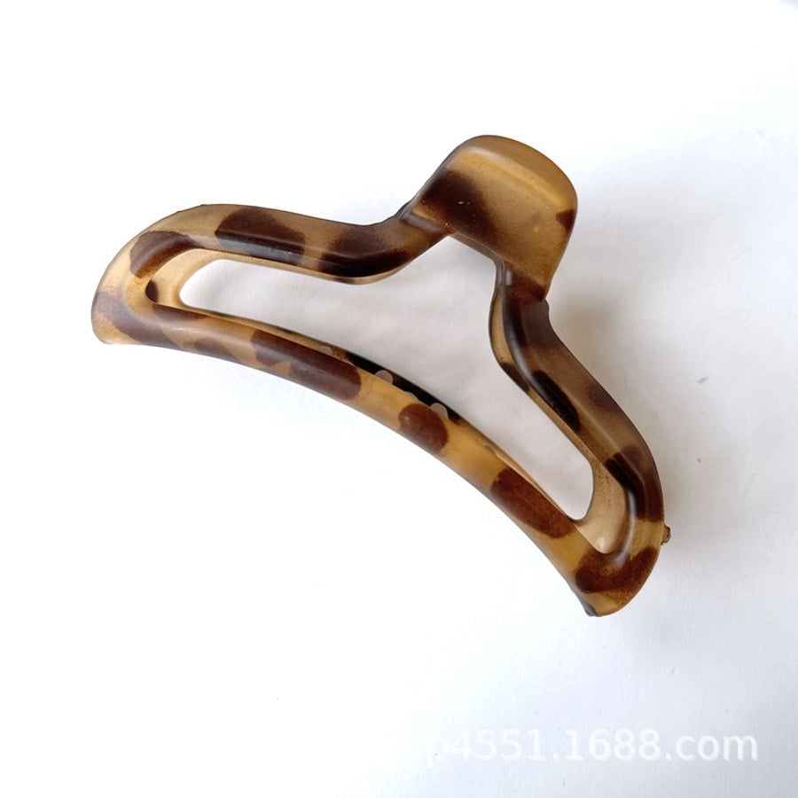 fashion geometric leopard plastic hollow out hair claws