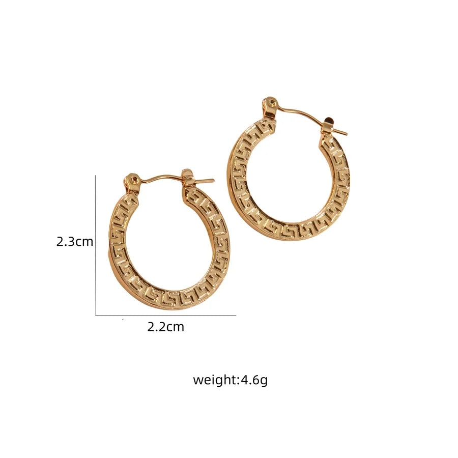 1 Pair Simple Style Classic Style Commute Geometric Heart Shape Strawberry Hollow Out 304 Stainless Steel Imitation Gold  Earrings Ear Studs