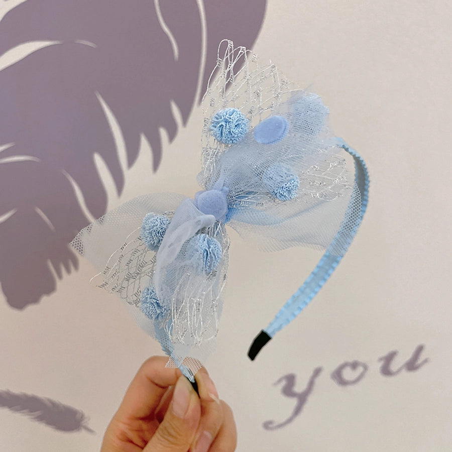 kid's simple style bow knot gauze hair band