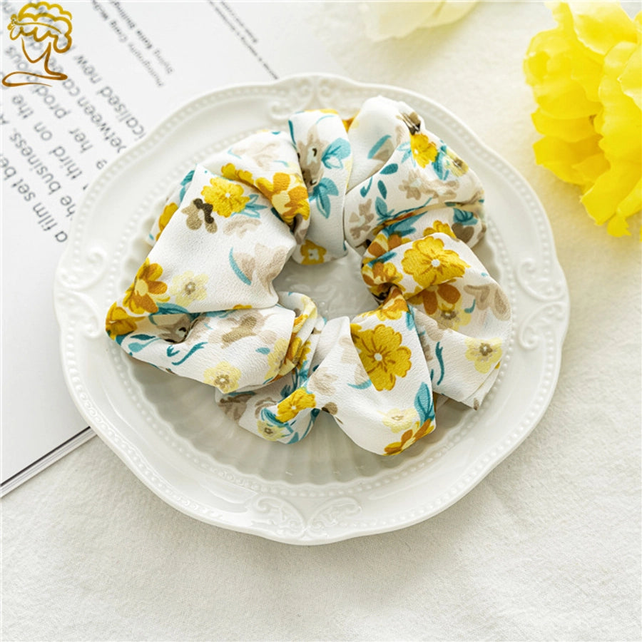 fashion flower cloth hair tie 1 piece