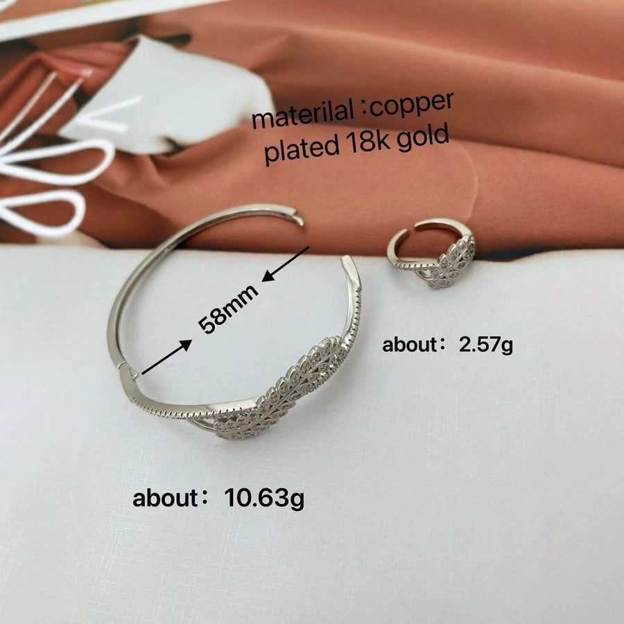 Jewelry Vintage Style Classic Style Grain Copper Zircon Plating Rings Bracelets