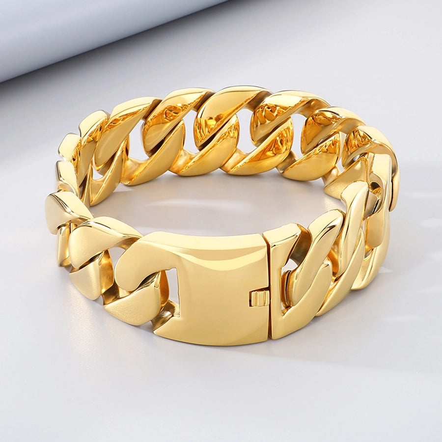 Hip-Hop Vintage Style Geometric 304 Stainless Steel 18K Gold Plated Women's Necklace