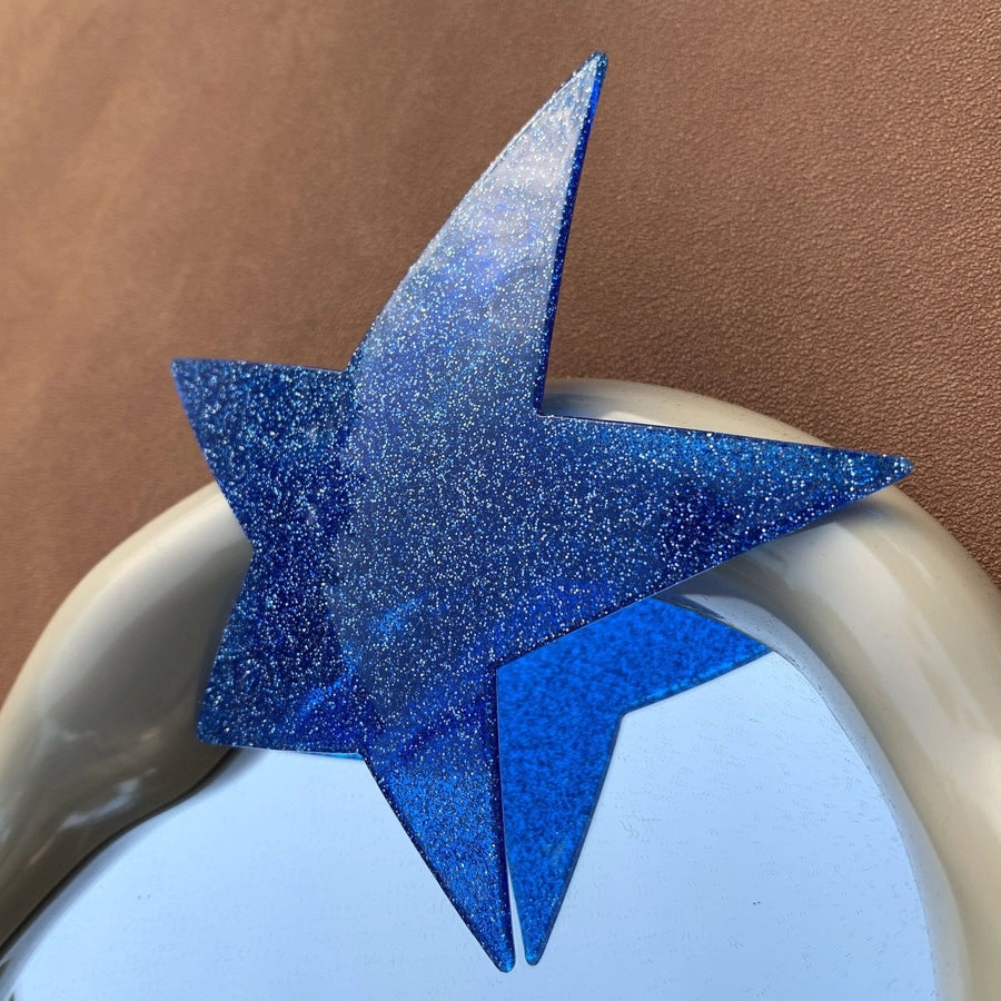 y2k tie dye star acetic acid sheets hair clip