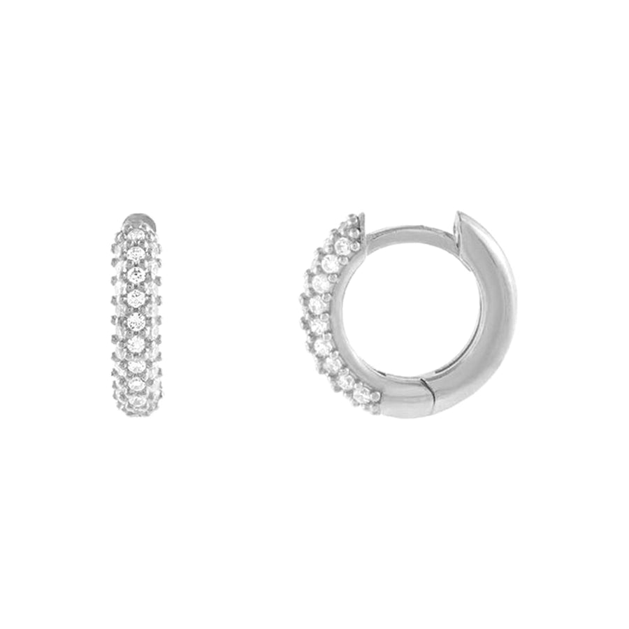 1 Pair Elegant Retro Luxurious Geometric Copper Zircon 24K Gold Plated Hoop Earrings Ear Studs