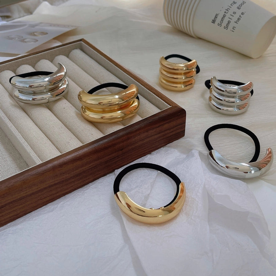 Women's Simple Style Solid Color Knot Bow Knot Alloy Hair Tie