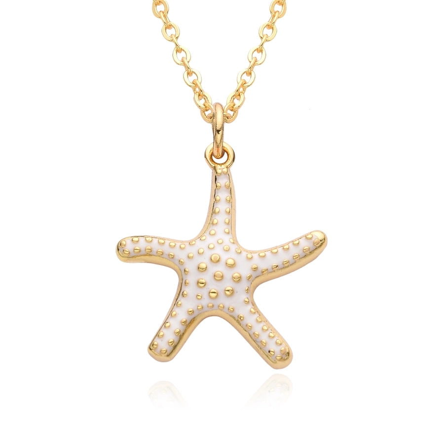 Copper Starfish Pendant Necklace