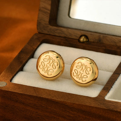 1 Pair Elegant Sweet Simple Style Round Square Inlay Copper Freshwater Pearl Zircon 18K Gold Plated Ear Studs