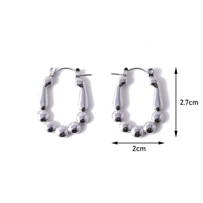 1 Pair Streetwear Geometric 304 Stainless Steel 18K Gold Plated Earrings