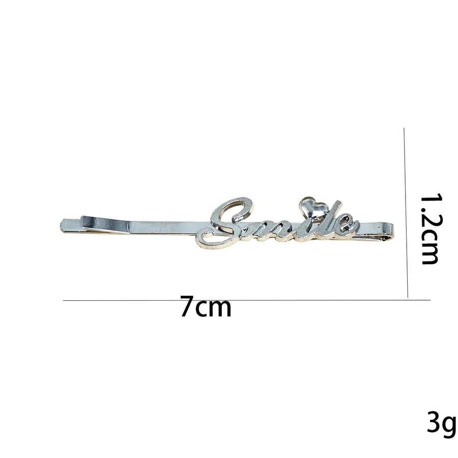 Women's Simple Style Classic Style Letter Alloy Plating Hair Clip